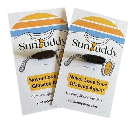 SunBuddy the SunnieSaver 2-Pack - SURF Style, Koa Brown & Black Sand Medium